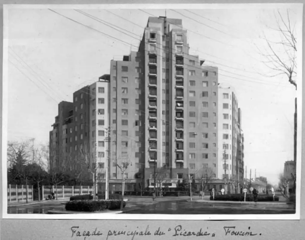 Old photo of the Picardie Apartments, now the Hengshan Picardie Hotel.