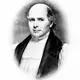 Black-and-white engraved oval portrait of a balding man in a bishop's black and white vestments.